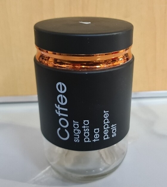 Sinbada Stainless steel &amp; glass tea jar 800ml Glass salt bottle