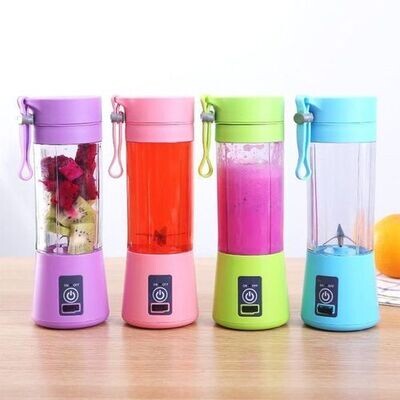 Generic Portable mini blender with 6 blades 1L. Green. Purple. Blue. Pink