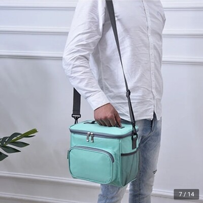 Fashion Thermal Insulated Lunch Bag - Stylish Picnic and Food Storage Solution. GREEN