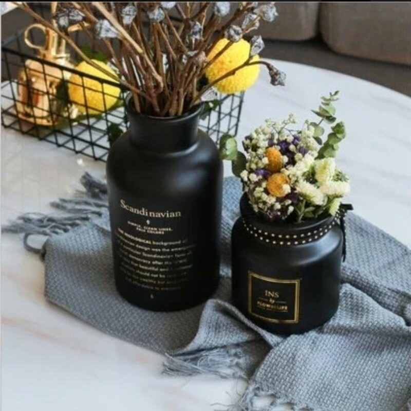 Scandinavian design flower vase 2pcs Large and small  size. 10cmx20cm