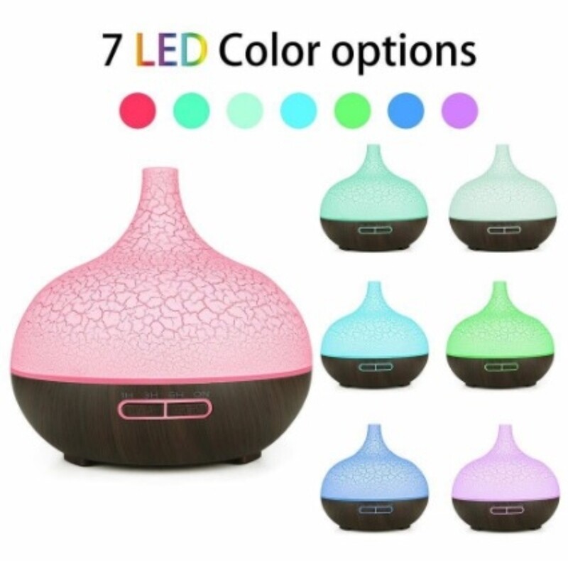 Aromatherapy Diffuser Humidifier &amp; Air Purifier and ultrasonic Technology Seven colour LED aromatherapy humidifier 550ml