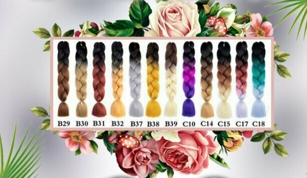 Ombre  Braids 8 color options. experiment with color but don’t really wish to get a permanent hair color