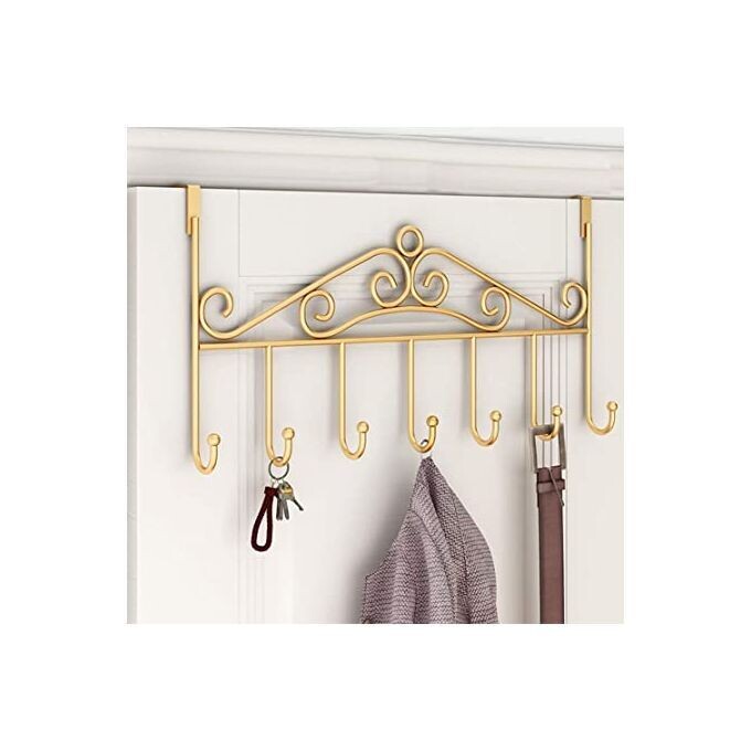Over the door hanger white brown or black usage kitchen bathroom bedroom. Gold