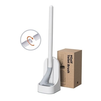 GOLF silicon toilet brush with holder in decor colours #CD023
