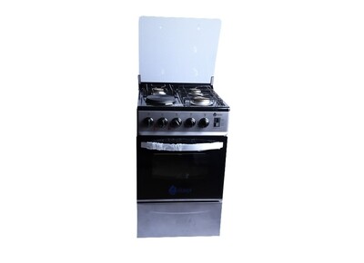 Nunix 3+1 gas cooker BLACK. Size 50x50cm #KZ-560-3G1E