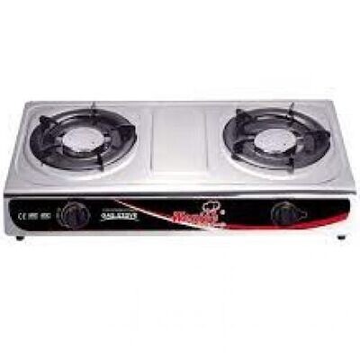 Master Chef 2 gas burner stainless steel top #7102