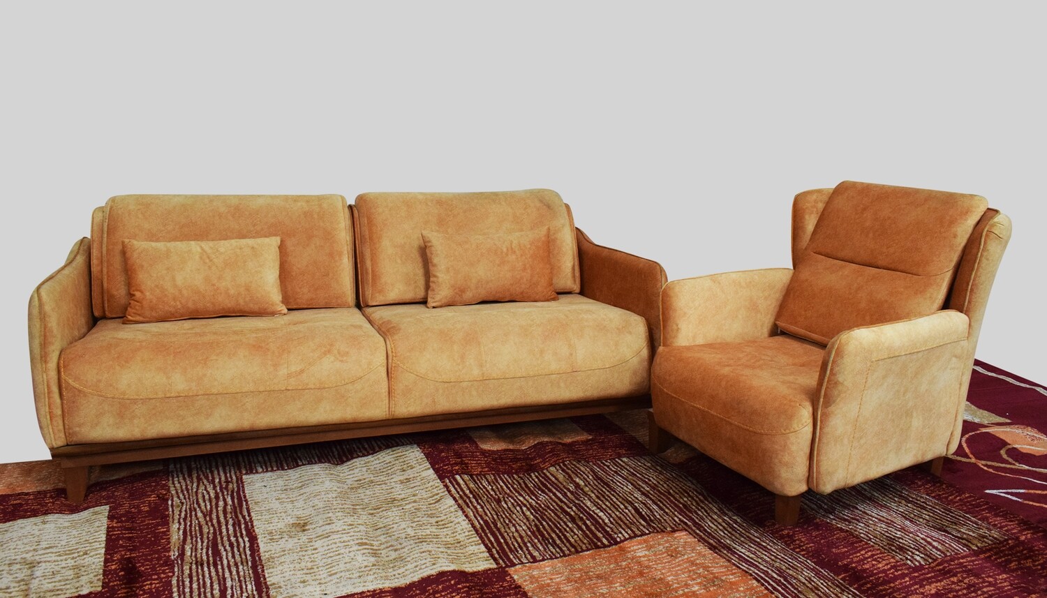 Turkish Modern style mix &amp; match 4 seater Sofa set (3+1)SALONZA GOLD