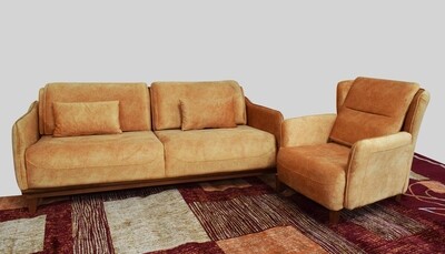 Turkish Modern style mix &amp; match 4 seater Sofa set (3+1)SALONZA GOLD