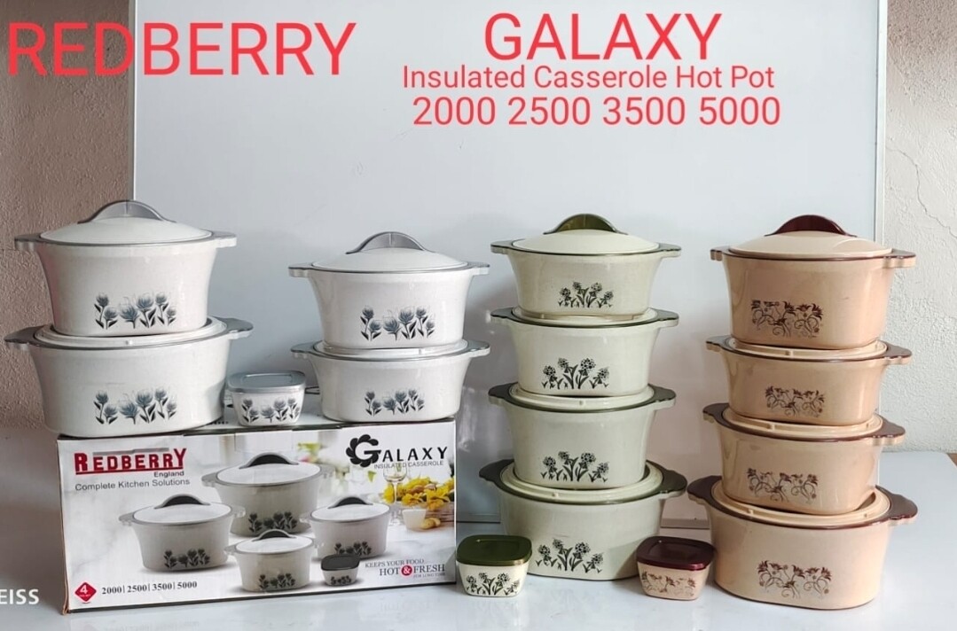 Redberry Galaxy hot pots 4pcs set. 2000ml 2500ml 3500ml 5000ml BROWN