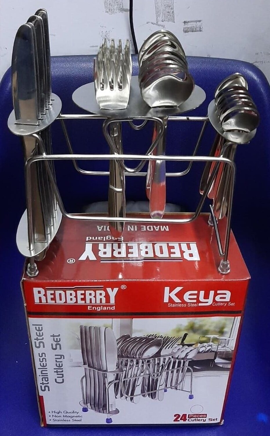 Redberry stainless steel 24pcs cutlery set Keya