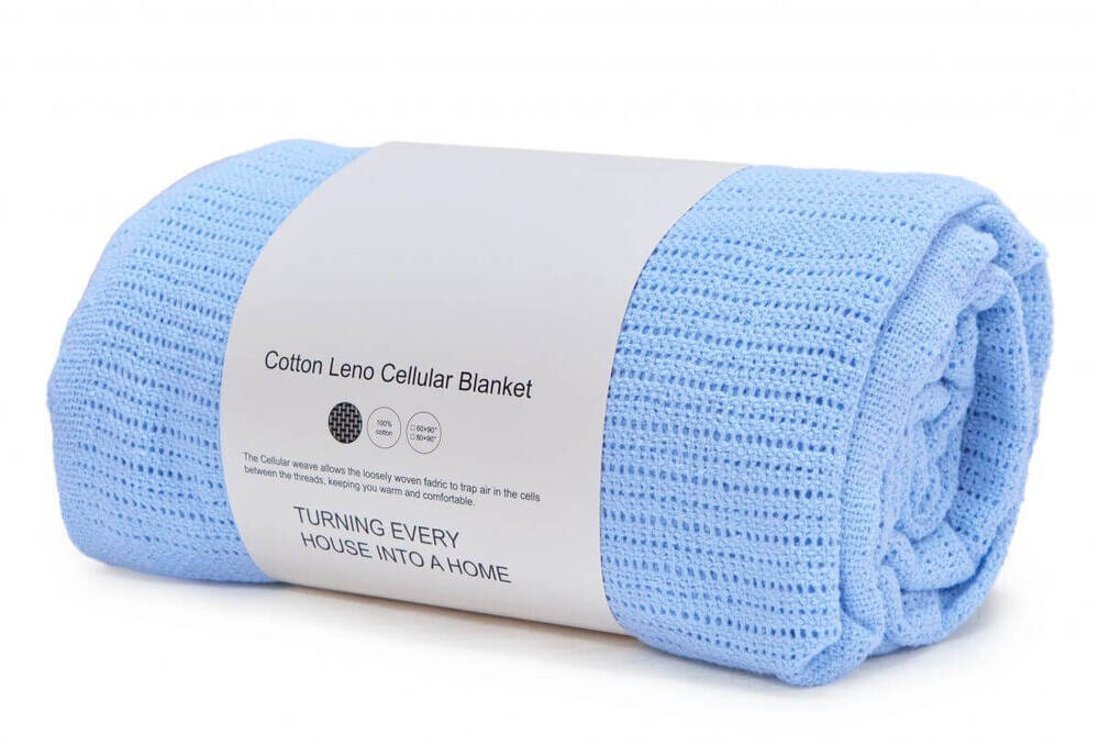 Cotton Leno Cellular Blankets 203 x 228cm  100&amp; cotton #345