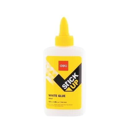 Deli stick up white glue for wood paper &amp; cardboard 120ML 39447