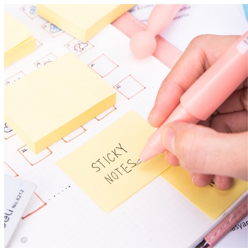 Deli stick notes 1.5"x2" Yellow 100 sheets A00153