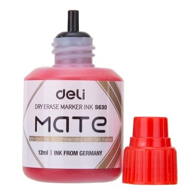 DELI S630 mate whiteboard marker ink RED