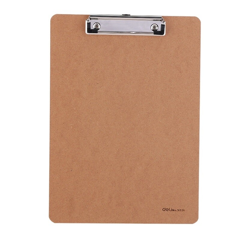 DELI WriteRight Clipboard | A4, Durable MDF, Secure Hold (E9226)