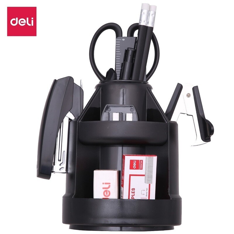 DELI E38250A Rotating Organizer with 15 Accessories