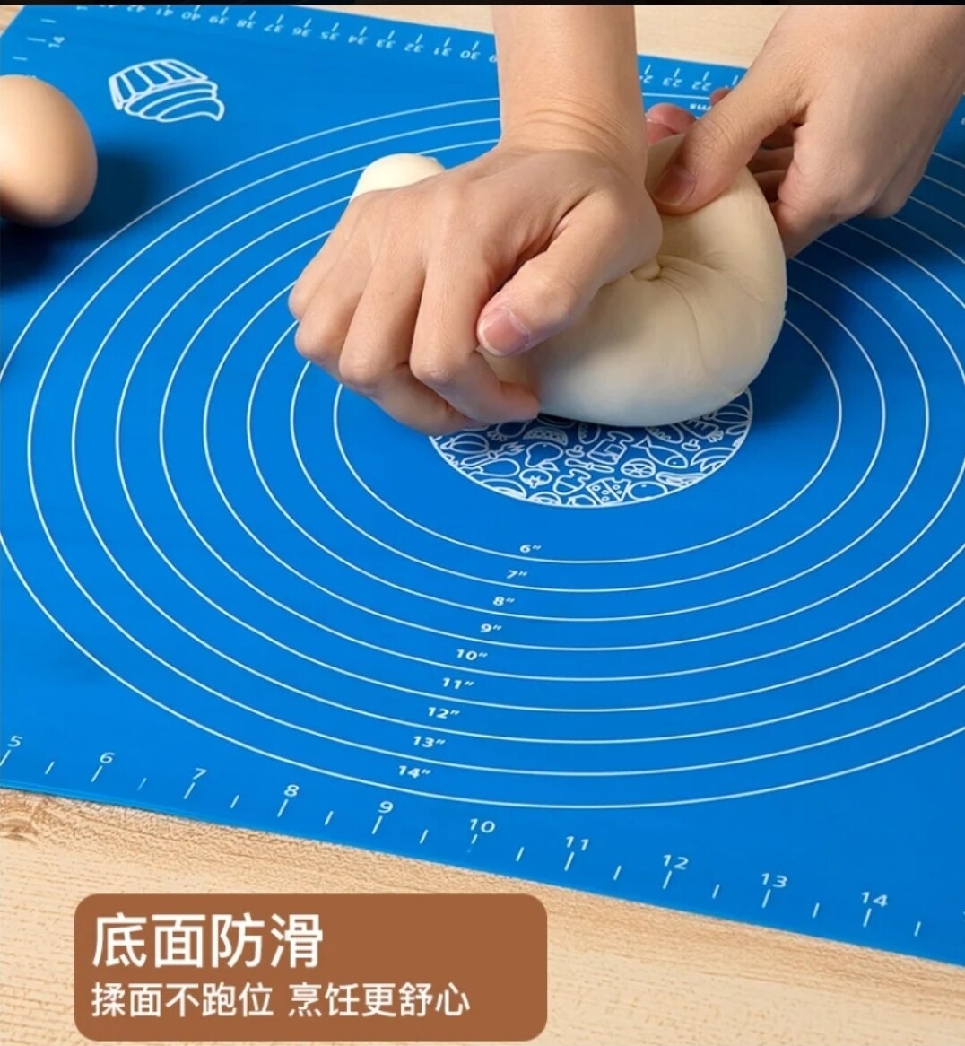 Silicon Pastry Mat for Pastry Rolling with Measurements, Thick Non Stick Baking Mat with Measurement Fondant Mat, Counter Mat, Dough Rolling Mat Silicon baking mat with baking measurements 45x35cm