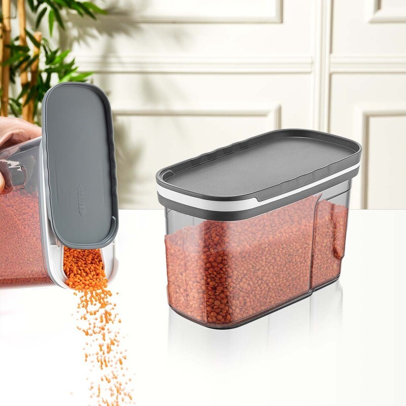 Qlux Exclusive Cereal Box 1200ml with double lid easy grip and calibrated BSF-00859