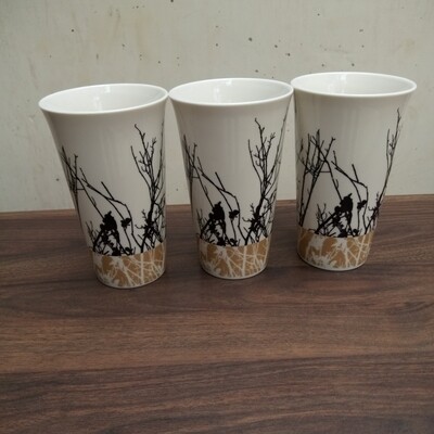 Giant coffee mug acacia tree design #1038 per piece