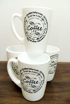 Luminarc Coffee Tea Mug White Ceramic Mug New Morning 32cl mug coffee Love 6pcs WHITE