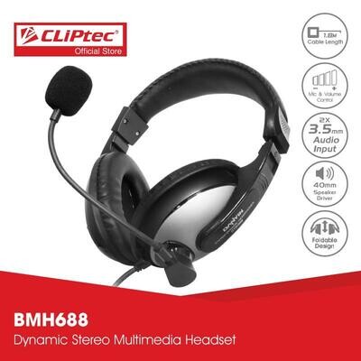 CLiPtec CLEARBEAT II Dynamic Stereo Multimedia Headset BMH688