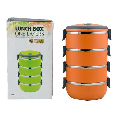 Stainless Steel Lunch Box - 4 Layers, 14cm Diameter, Model WSSG10