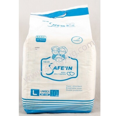 Safe in adult diaper 10pcs packet MEDIUM SAFEIN-M