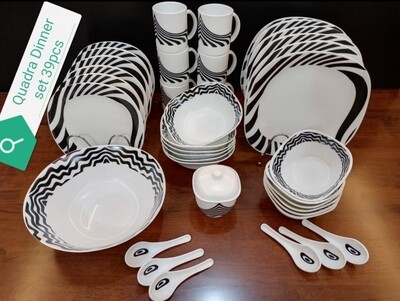 Merrina Quadra 39pcs ceramic dinner set