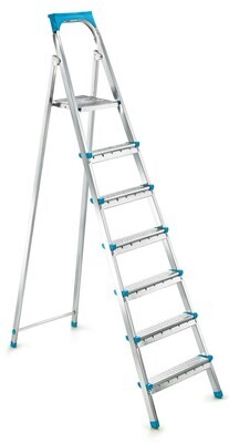 PERILLA aluminium 6+1 steps ladder # 11006