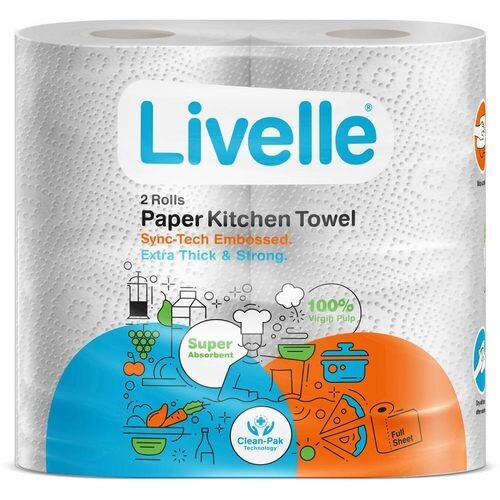 Livelle Kitchen Towel Twins White