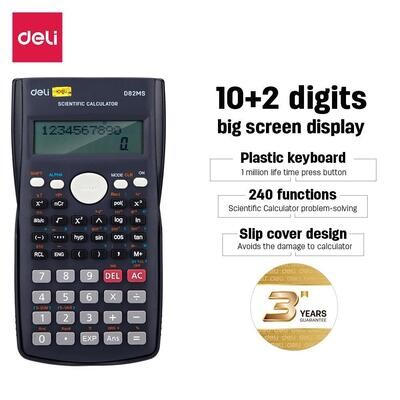 DELI ED82MS core scientific calculator 240F. Student calculator