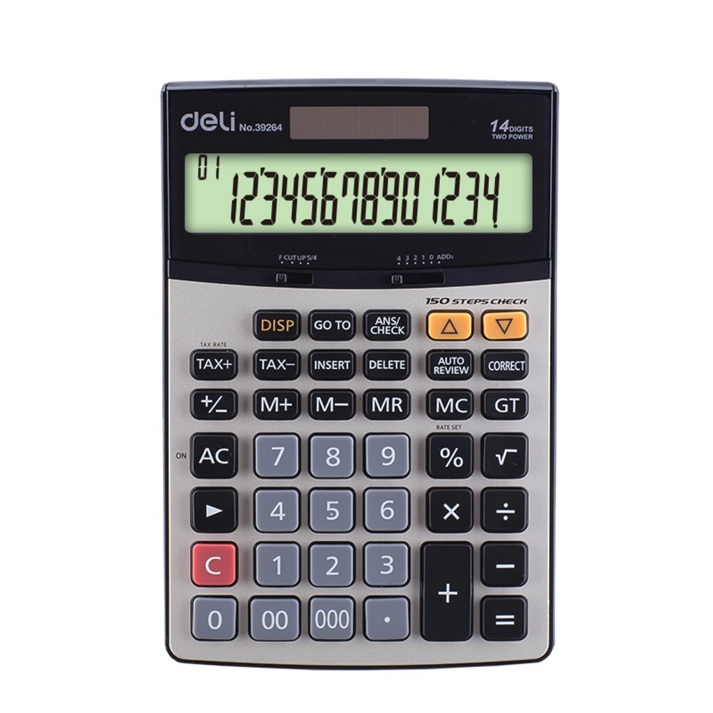 DELI core E39264 150-check tax calculator 14-Digit metal