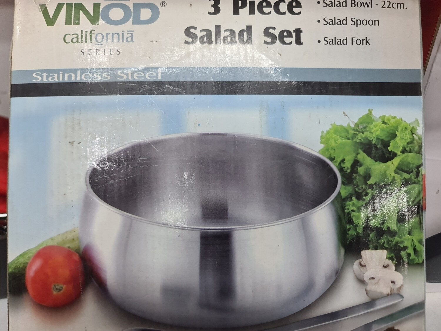 Vinod Stainless Steel Bowl with spoons (3piece set 1 bowl+2 poons)