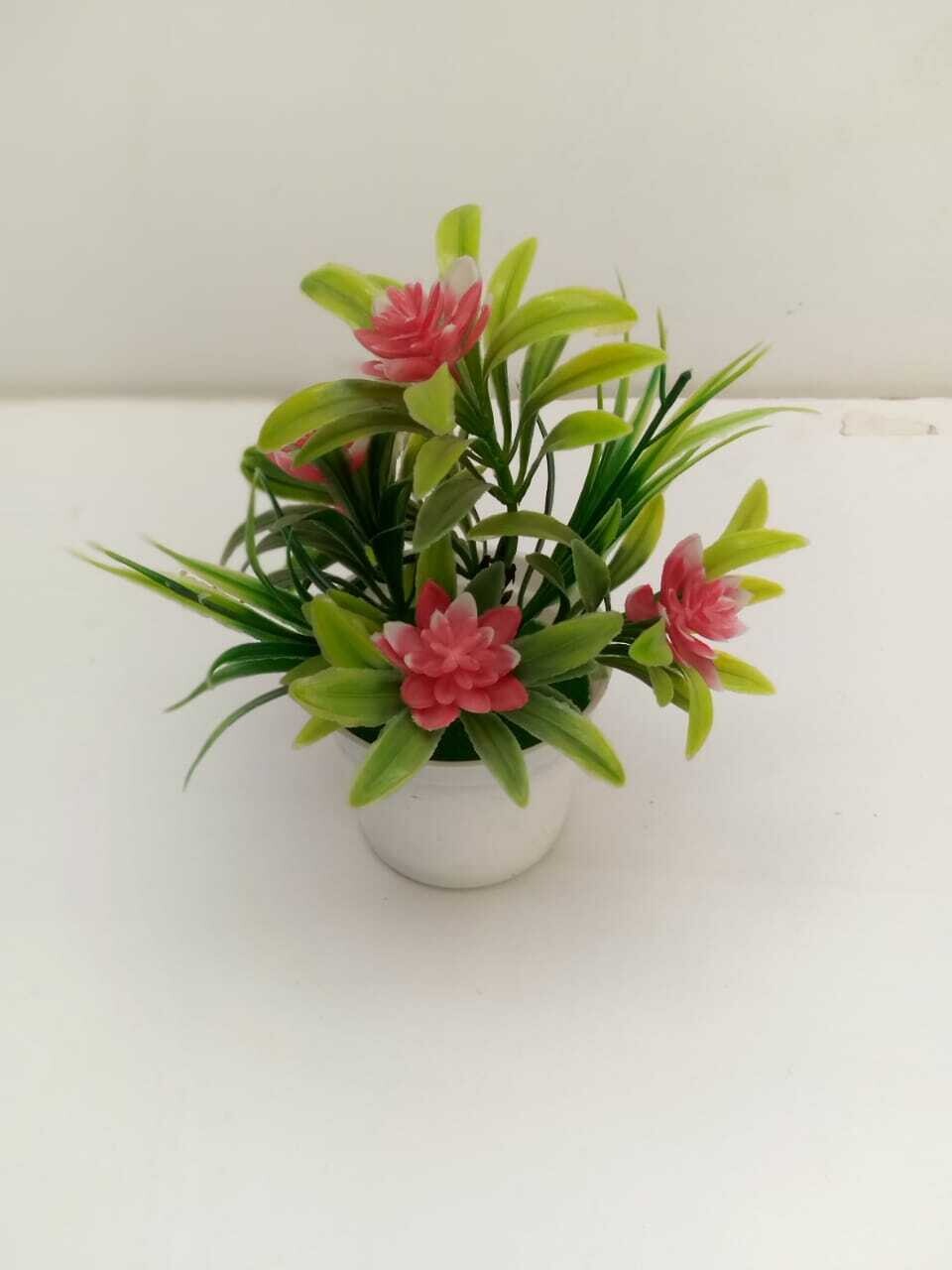 Artificial flowers in plastic pot round base base CFI 200