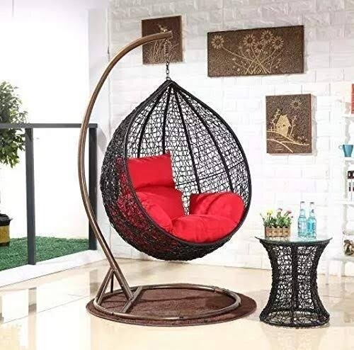 Hanging swing chair with metal stand