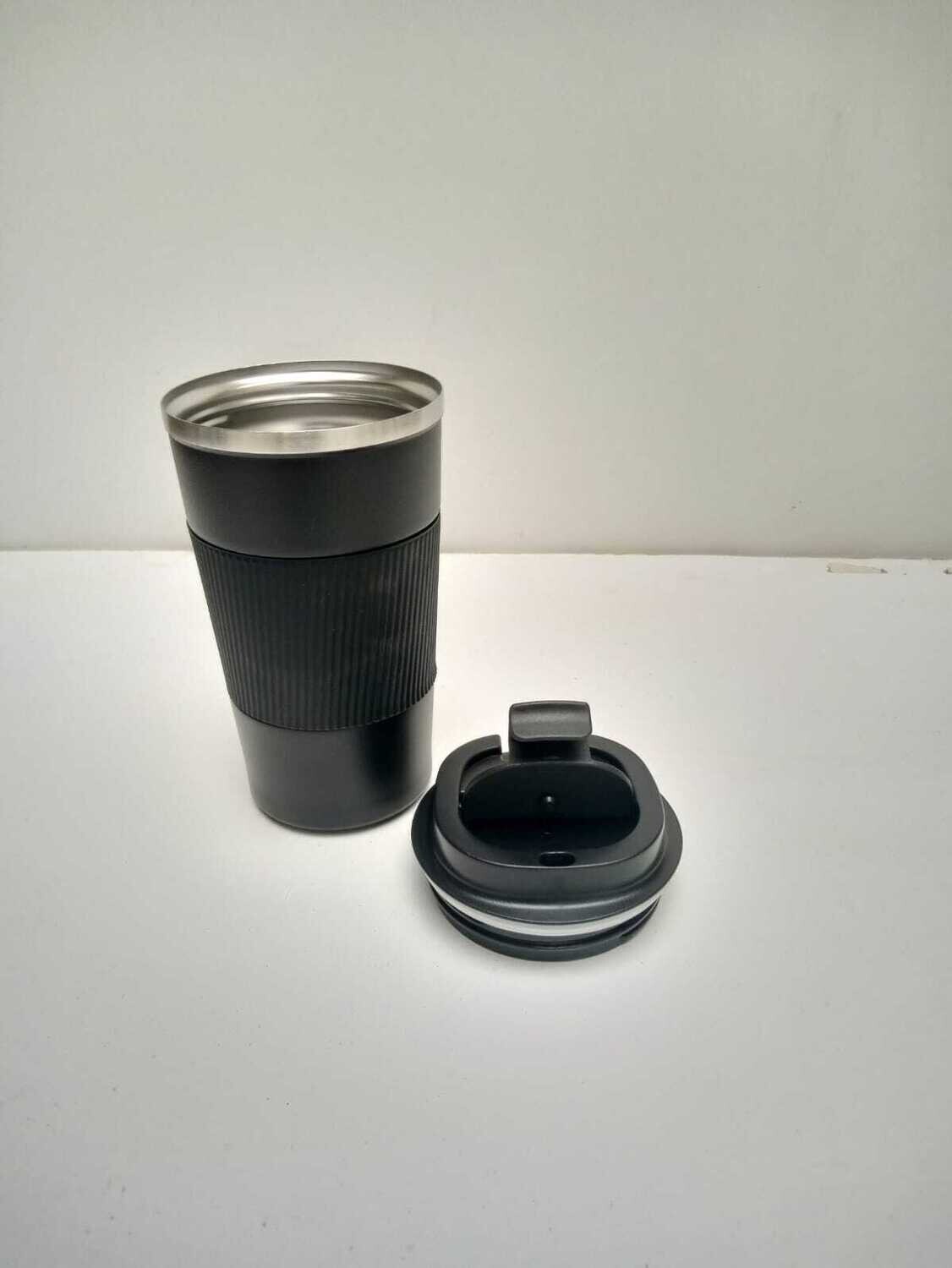 Double wall coffee mug stainless steel vacuum Hot 500ml 311000364 BLACK