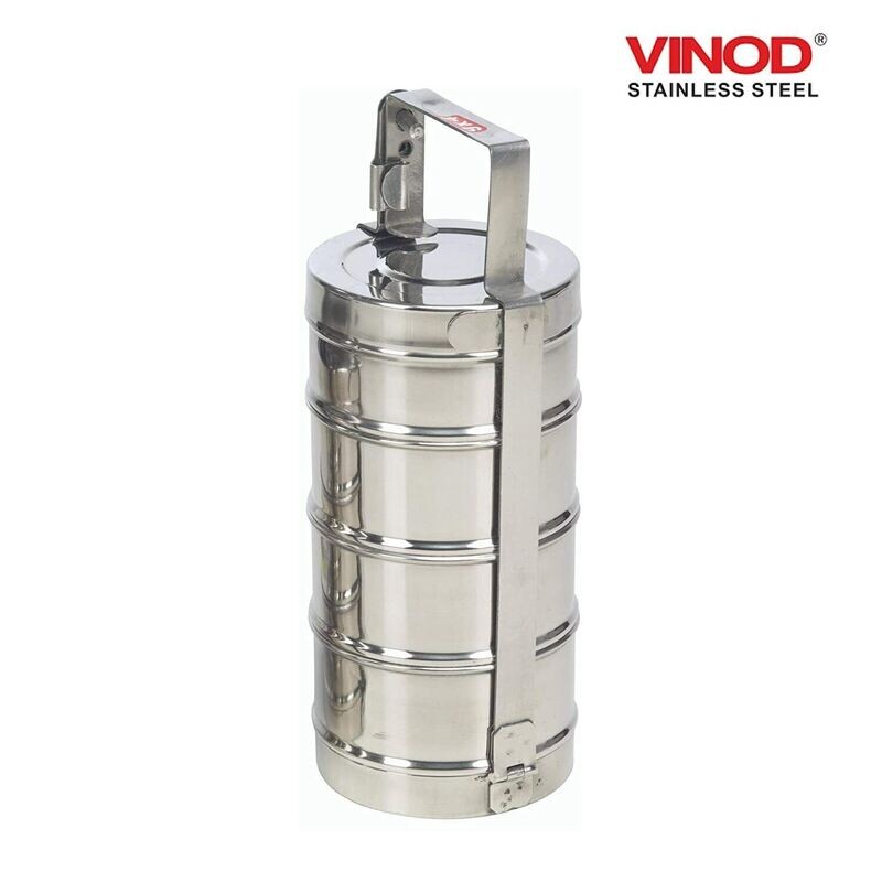 Vinod Stainless Steel Bombay Tiffin 4 compartment tiffin
