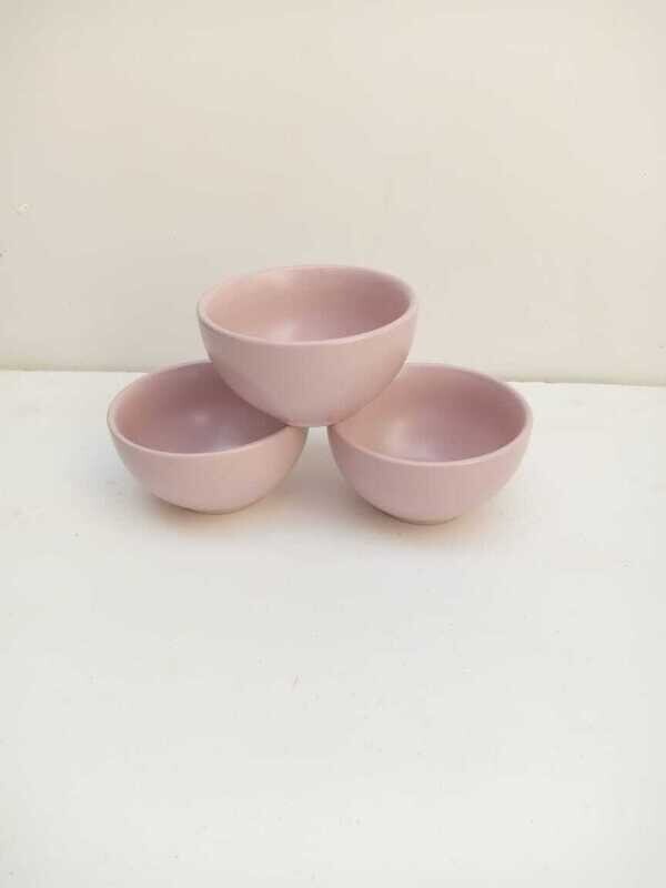 SundaBest ceramic Bowl 5inch set of 3 pink cereal bowls