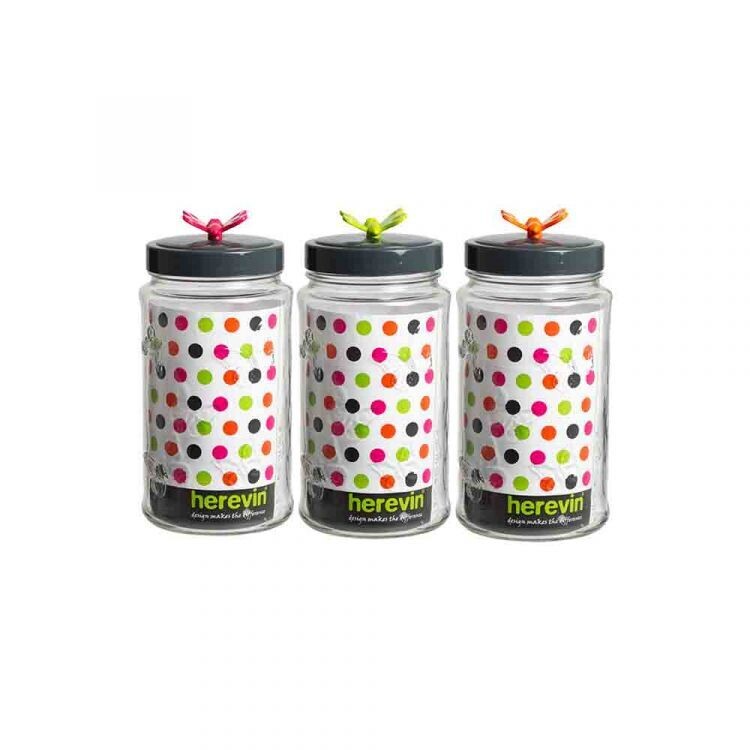Herevin Glass canister butterfly #142201-000 1L