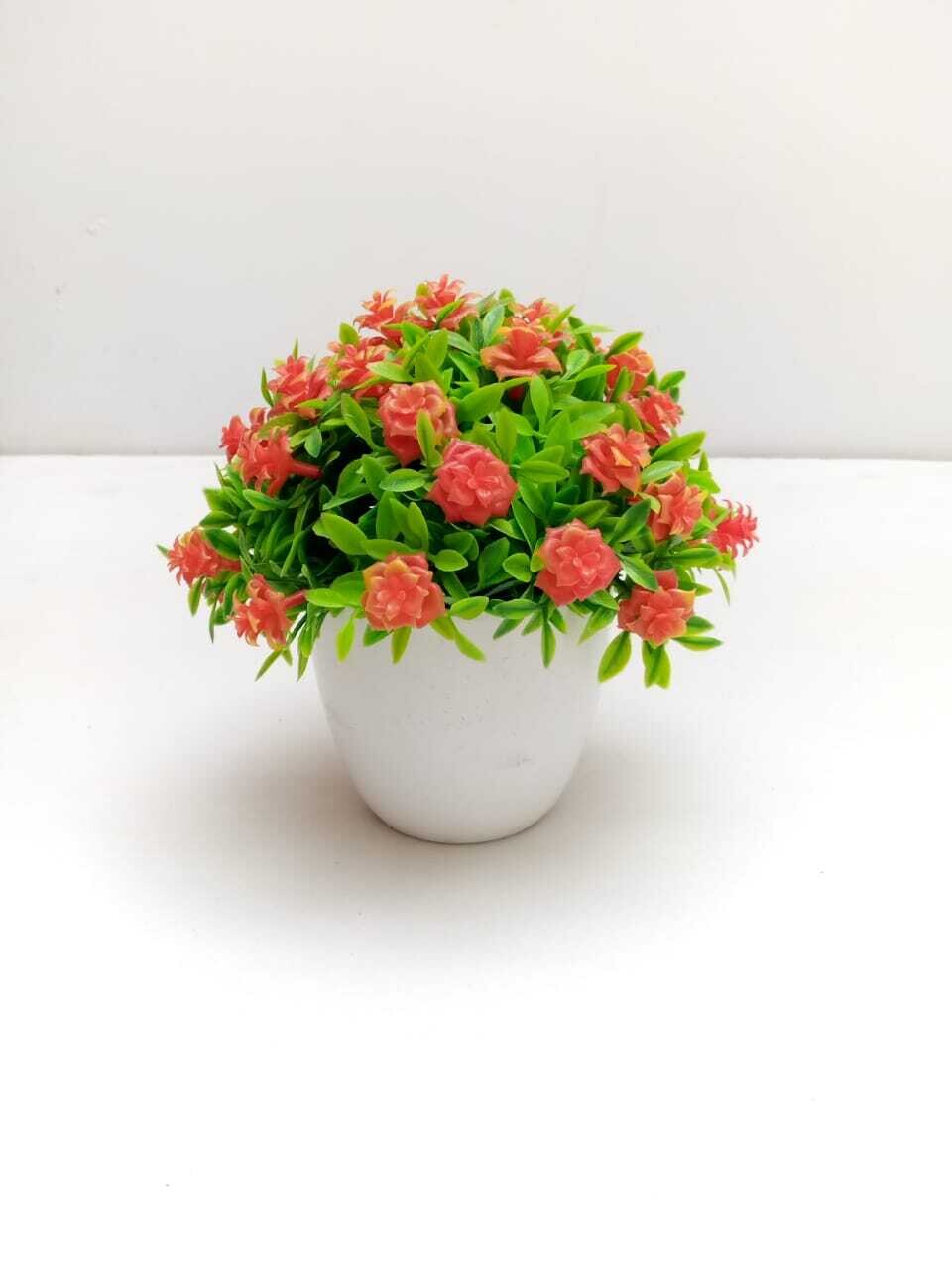 Artificial Snow Ball flower round base design base CFI 600