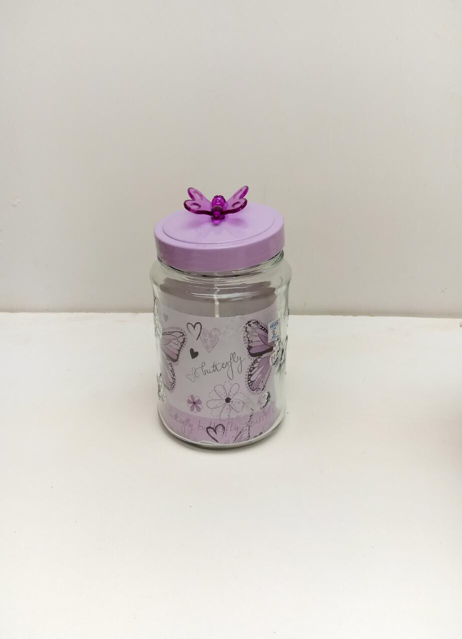 Herevin Glass storage canister butterfly 1.5L #142200