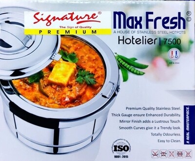 Max fresh hotelier stainless steel hotpot 7.5L