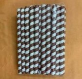 Recyclable paper straws 8mm 197mm bulk pack of 50 PS8MM