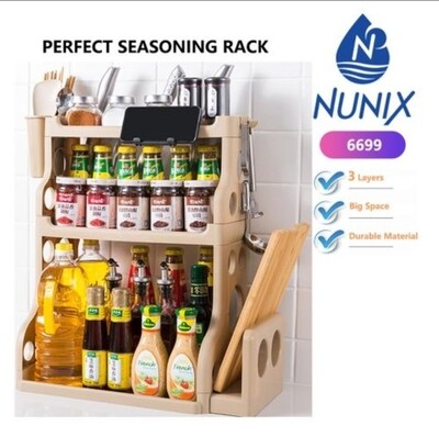 Nunix 6699 3 Tier perfect seasoning rack spices rack