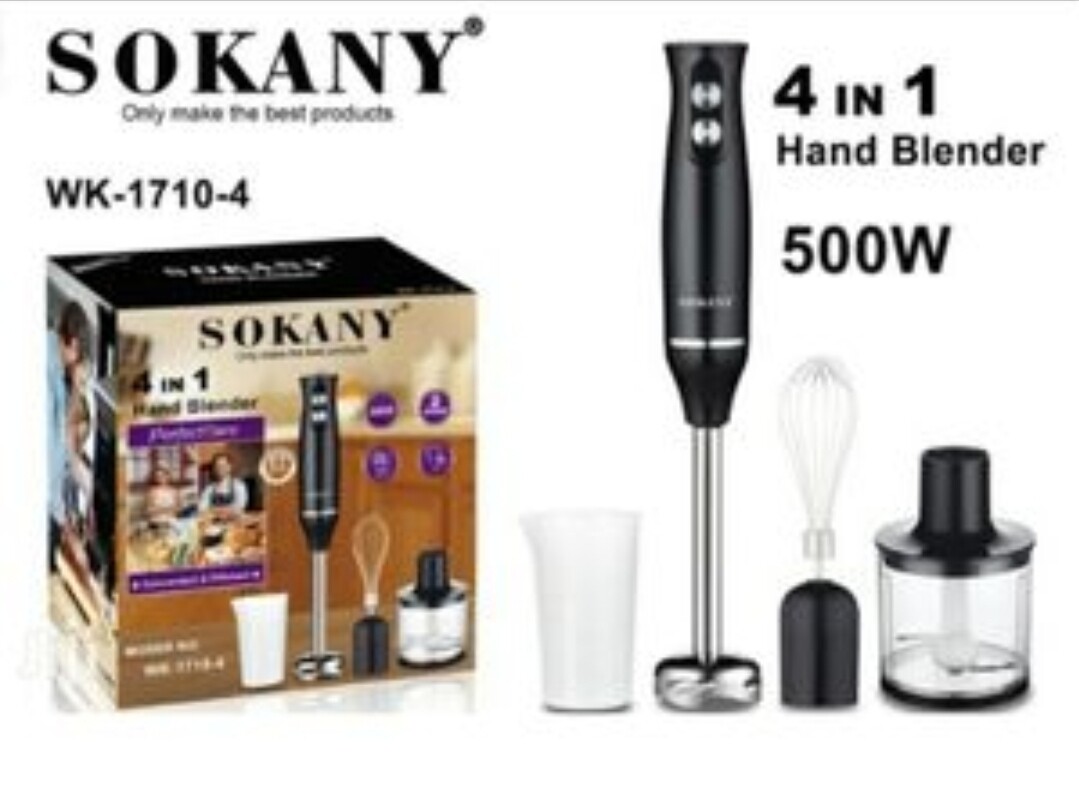 Sokany 4 in 1 hand blender WK-1710-4