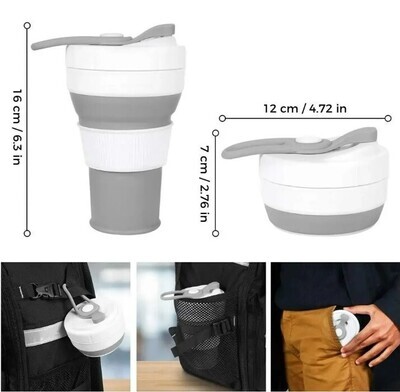 Silicon Reusable Collapsible Coffee Cup 450ml