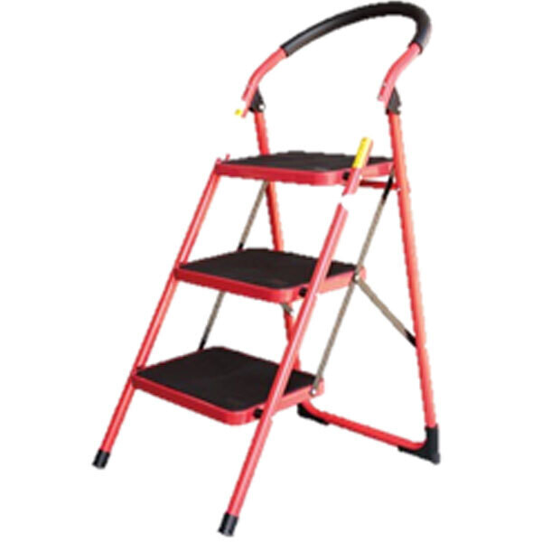 Sunpower Round Handle Metal Ladder - 3 Steps, Height 105cm (DLS203)
