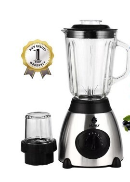 Nunix 2 in one blender with glass jar and grinder AK-500
