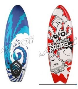 Kids Surfboard, EPS Foam Core With Printed Nylon Fabric Surface And PE Weave Fabric Bottom Aropec Blue Red SFBD-ST150C