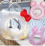 PARIS Swim Ring 60cm With Shiny Sequins Inside &amp; Bow On Side